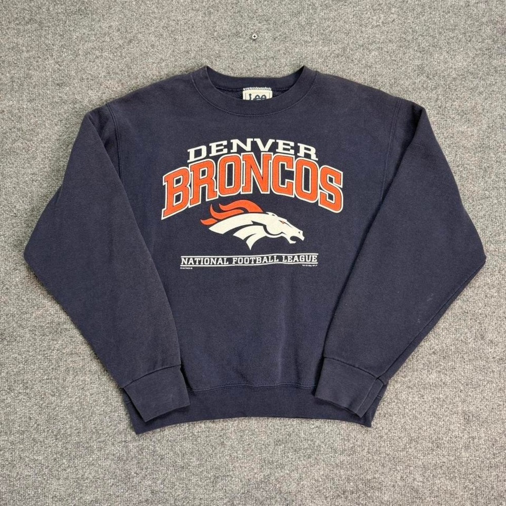 Vtg 90s Lee sport Denver broncos crewneck size large